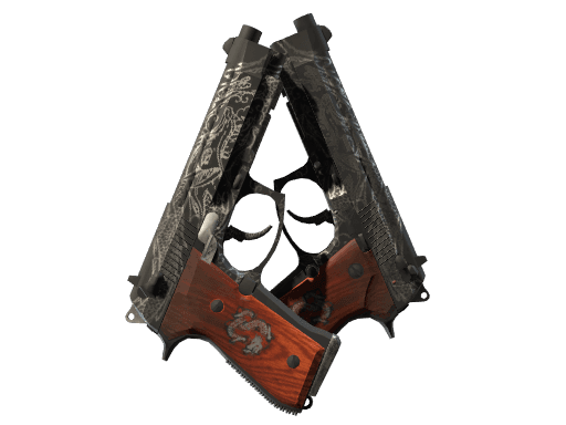 Dual Berettas | Dualing Dragons (Well-Worn)