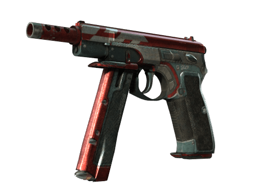 CZ75-Auto | Red Astor (Battle-Scarred)