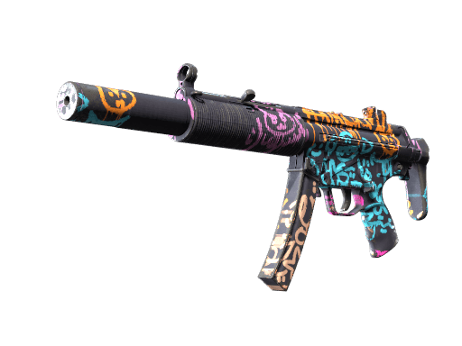 Souvenir MP5-SD | Neon Squeezer (Well-Worn)