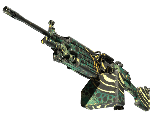M249 | Emerald Poison Dart (Well-Worn)