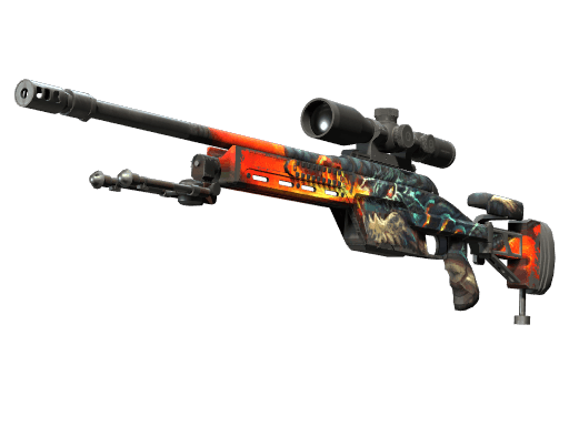 StatTrak™ SSG 08 | Dragonfire (Well-Worn)