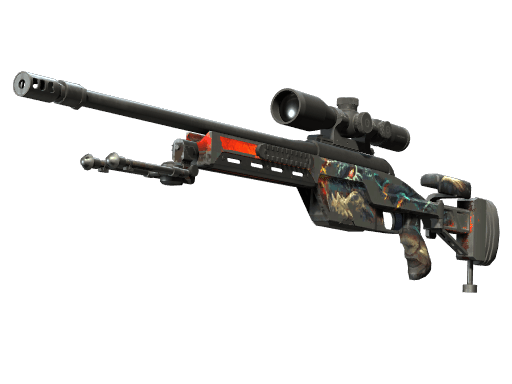 StatTrak™ SSG 08 | Dragonfire (Battle-Scarred)